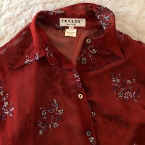 Paul and Joe silk button down shirt